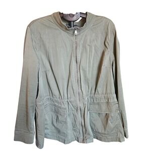 Plus Size Jacket Lane‎ Bryant Olive Green 22/24 Womens Zip Up Casual Coat
